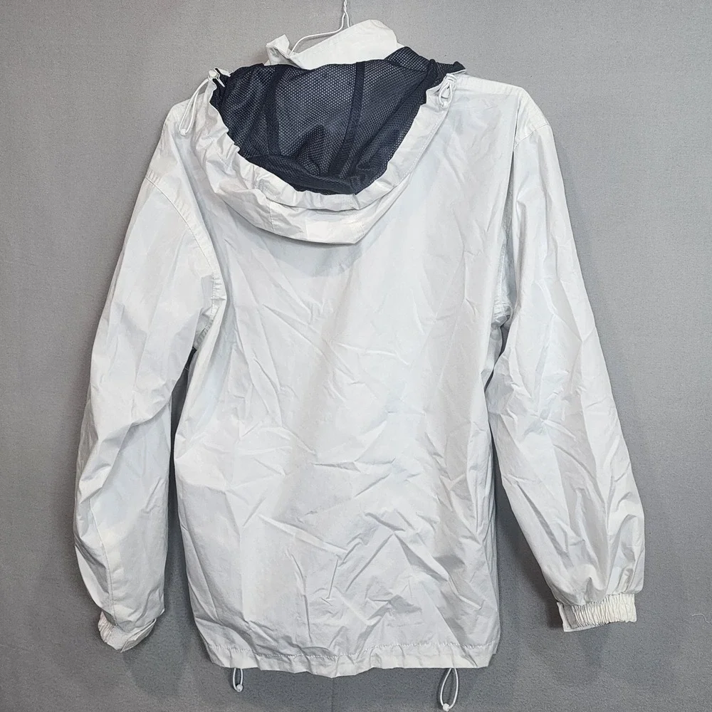 Cheneral Windbreaker Jacket White Navy Blue New York Embroidered Mens Size M‎ - Picture 3 of 7